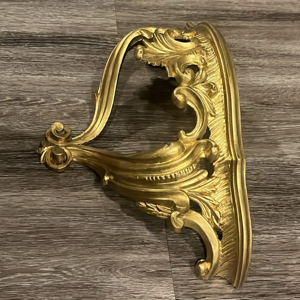 Vintage Italian Floating Wall Shelf Ledge Mount Ornate Florentine - Picture 4 of 9